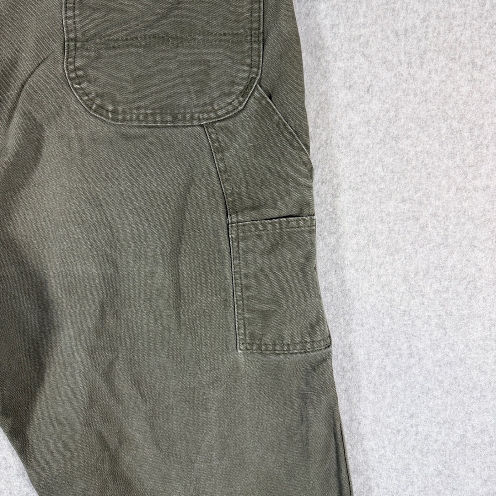 Dickies Carpenter Pants Mens 44x30 Olive Green Relaxed Canvas Utility Gorpcore - Picture 5 of 11